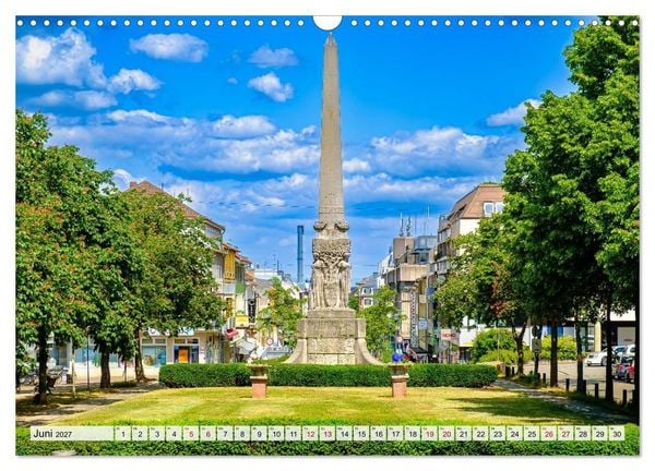 Produktbild: Ein Blick auf Darmstadt in Farbe (Wandkalender 2027 DIN A3 quer), CALVENDO Monatskalender
