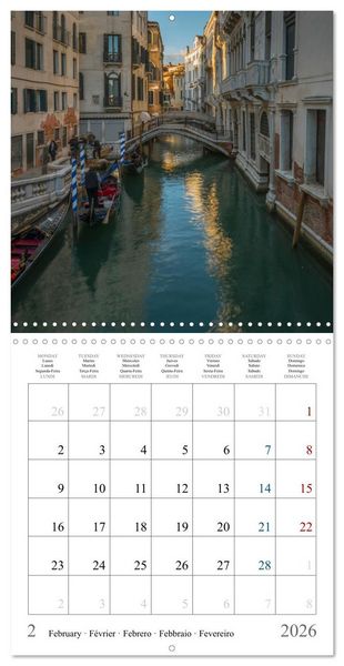 Produktbild: Romantic corners in Venice (Wall Calendar 2026 12 &times; 12 Inch) CALVENDO 12 Month Wall Calendar