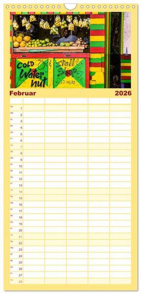 Produktbild: Familienplaner 2026 - Fr&uuml;chte der Karibik mit 5 Spalten (Wandkalender, 21 x 45 cm) CALVENDO