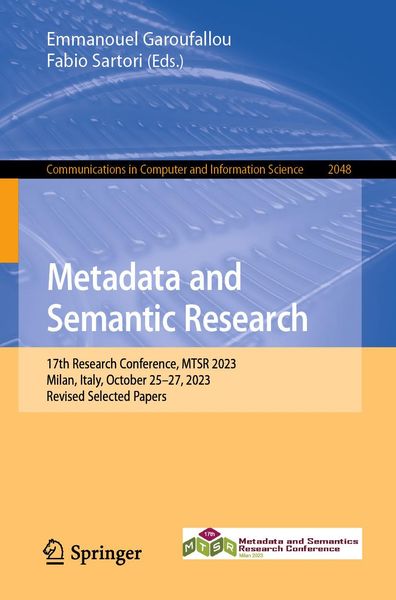 Produktbild: Metadata and Semantic Research