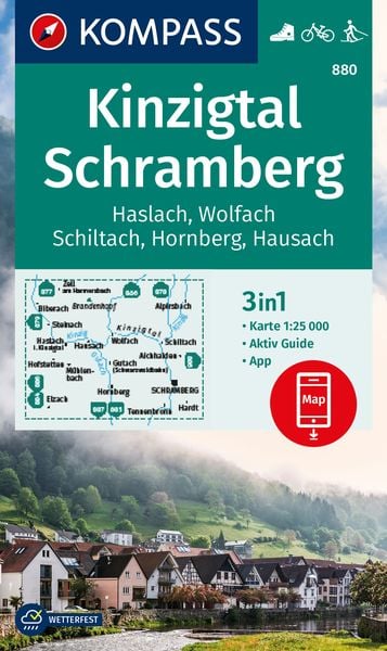 KOMPASS Wanderkarte 880 Kinzigtal Schramberg, 1:25.000, Sonstige von , Kompass-Karten, 978-3-99154-232-2
