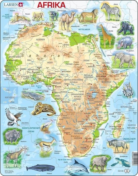 Puzzle - Afrika (physisch)