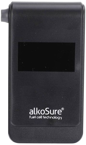 Produktbild: alkoSure Alkoholtester Schwarz (matt) 0.00 bis 4.00 &permil; inkl. Display, Verschiedene Einheiten anzeigbar