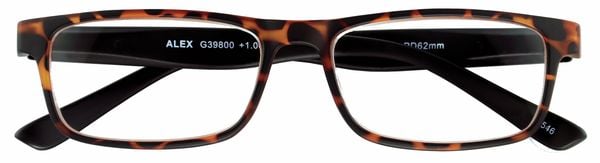 Lesebrille ALEX, havanna, +2.00 dpt