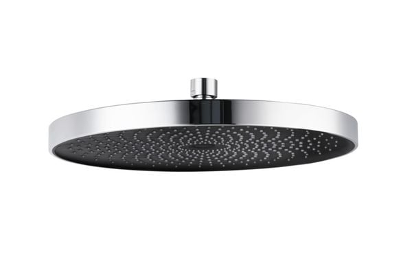 Duschkopf Mod. Softwater Chrom/Schwarz, Ø 26 cm