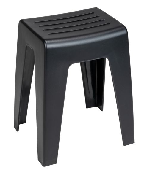 Badhocker Mod. Kumba Schwarz, stabile Qualität aus Kunststoff