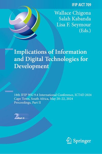 Produktbild: Implications of Information and Digital Technologies for Development