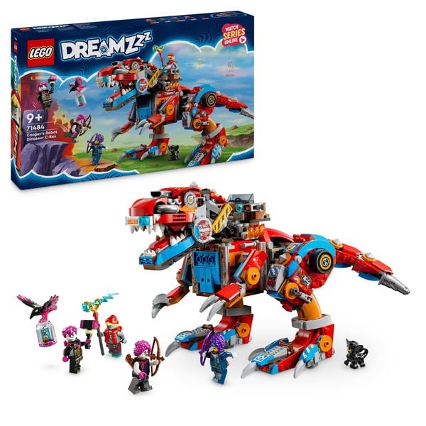 LEGO DREAMZzz Coopers Dino-Mech C-Rex, Spielzeug-T.Rex, Action-Set 71484