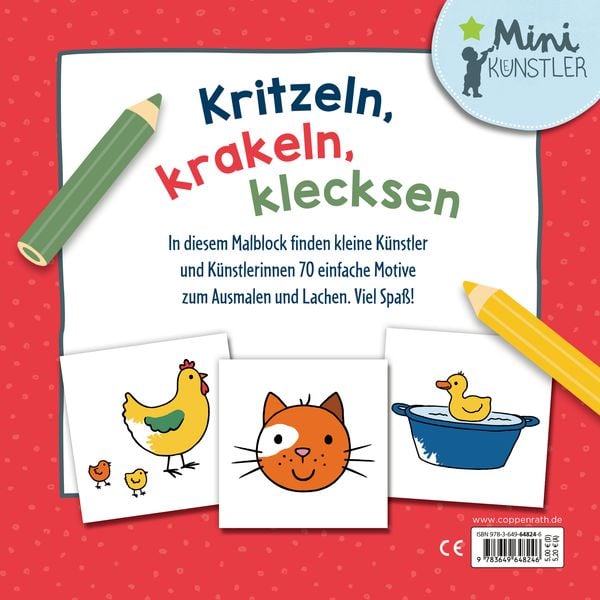 Produktbild: Mein allererster Ausmalspaß: Bauernhof-Motive (Mini-Künstl.)