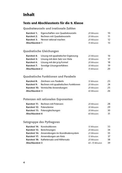 Produktbild: Fit in Test und Klassenarbeit &ndash; Mathematik 9./10. Klasse Gymnasium