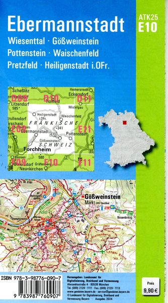 Produktbild: ATK25-E10 Ebermannstadt (Amtliche Topographische Karte 1:25000)