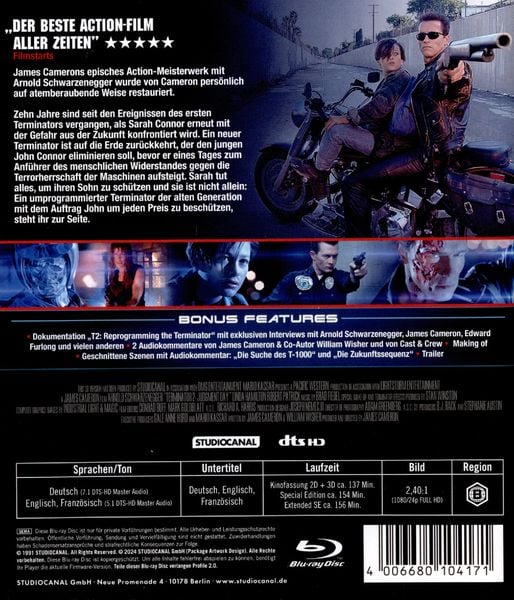 Produktbild: Terminator 2 - 3D+Blu-ray (2024) [2 BRs]