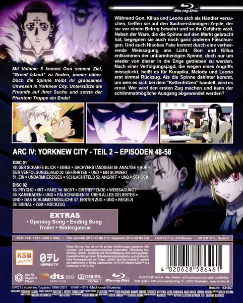 Produktbild: HUNTERxHUNTER - New Edition: Volume 5 (Episode 48-58) [2 BRs]