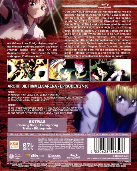 Produktbild: HUNTERxHUNTER - New Edition: Volume 3 (Episode 27-36) [2 BRs]