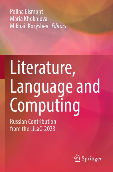 Produktbild: Literature, Language and Computing