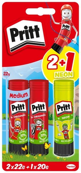 Pritt Kleben Pritt BTS Designstifte, 2 22 g + 1 20 g