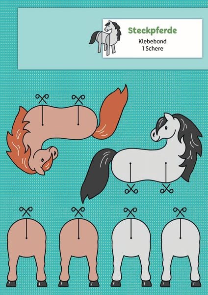 Produktbild: Lass uns basteln &ndash; Bastelbuch ab 5 Jahre &ndash; Pferde und Ponys