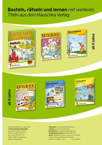 Produktbild: Lass uns basteln &ndash; Bastelbuch ab 5 Jahre &ndash; Pferde und Ponys