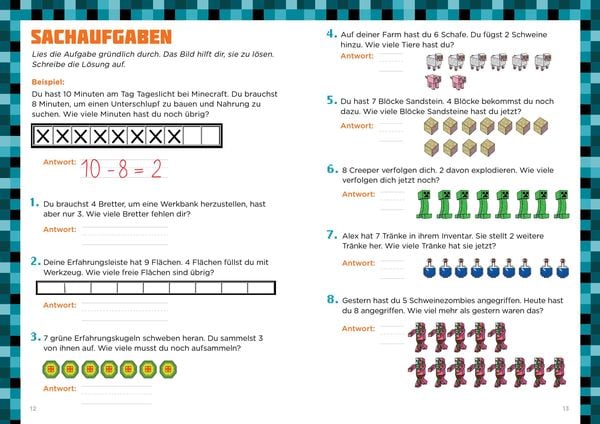 Mathe für Minecrafter - Plus und Minus