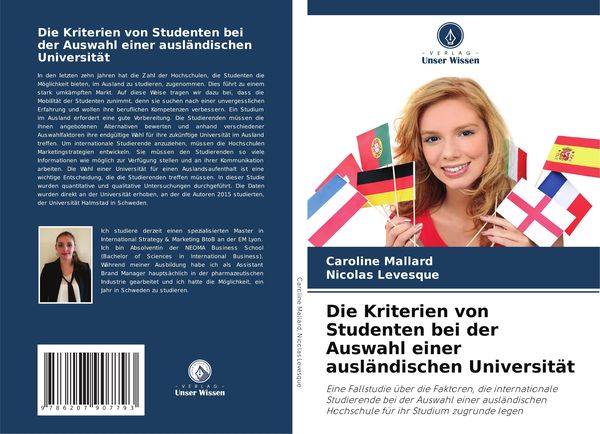 Die Kriterien von Studenten bei der Auswahl einer ausländischen Universität, Taschenbuch von Caroline Mallard , Nicolas Levesque, Verlag Unser Wissen,