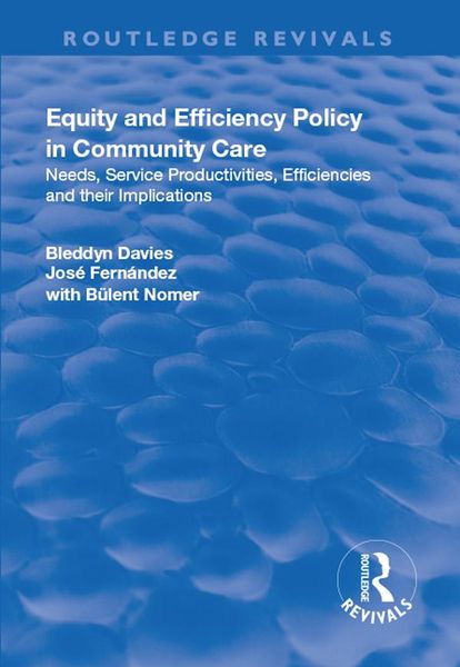 Produktbild: Equity and Efficiency Policy in Community Care