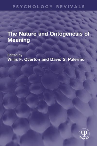 Produktbild: The Nature and Ontogenesis of Meaning