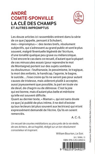 Produktbild: La clé des champs : et autres impromptus