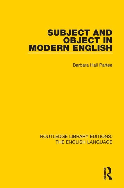 Produktbild: Subject and Object in Modern English