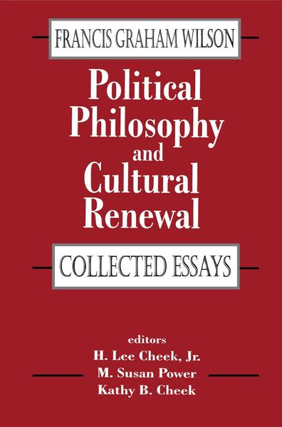 Produktbild: Political Philosophy and Cultural Renewal