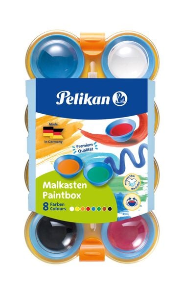 Produktbild: Pelikan Deckfarbkasten mini-friends&reg;, 8 Farben und 1 Pinsel