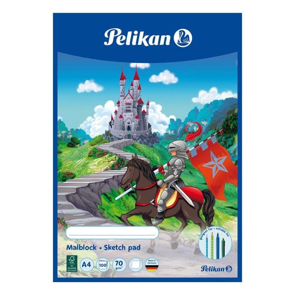 Produktbild: Pelikan Malblock DIN A4 mit 100 Blatt, 1 St&uuml;ck sortiert