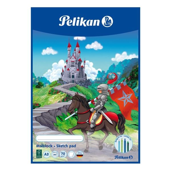 Produktbild: Pelikan Malblock DIN A3 mit 30 Blatt, 1 St&uuml;ck sortiert