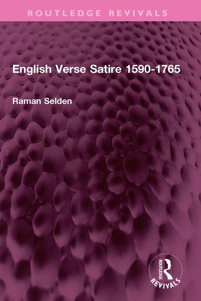 Produktbild: English Verse Satire 1590-1765