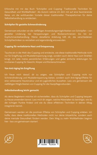 Produktbild: Schr&ouml;pfen und Cupping: Traditionelle Techniken f&uuml;r Gesundheit und Wohlbefinden (Praktische Tipps & effektive Techniken f&uuml;r Anti-Aging, Entgiftung, Immunst&auml;rkung, Muskelentspannung & Schmerzlinderung)