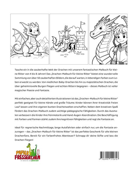 Produktbild: Drachen-Malbuch f&uuml;r kleine Ritter