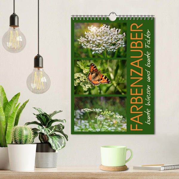 Produktbild: Farbenzauber, bunte Wiesen und bunte Falter (Wandkalender 2026 DIN A4 hoch), CALVENDO Monatskalender