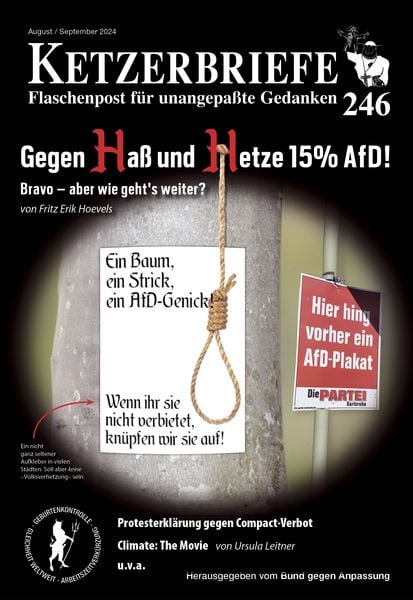 Produktbild: Gegen Ha&szlig; und Hetze 15% AfD! Bravo - aber wie geht&acute;s weiter?
