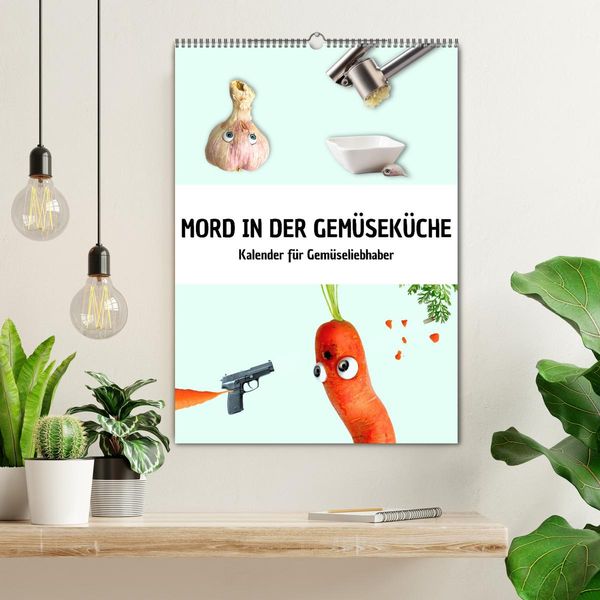 Produktbild: Mord in der Gem&uuml;sek&uuml;che (Wandkalender 2026 DIN A2 hoch), CALVENDO Monatskalender