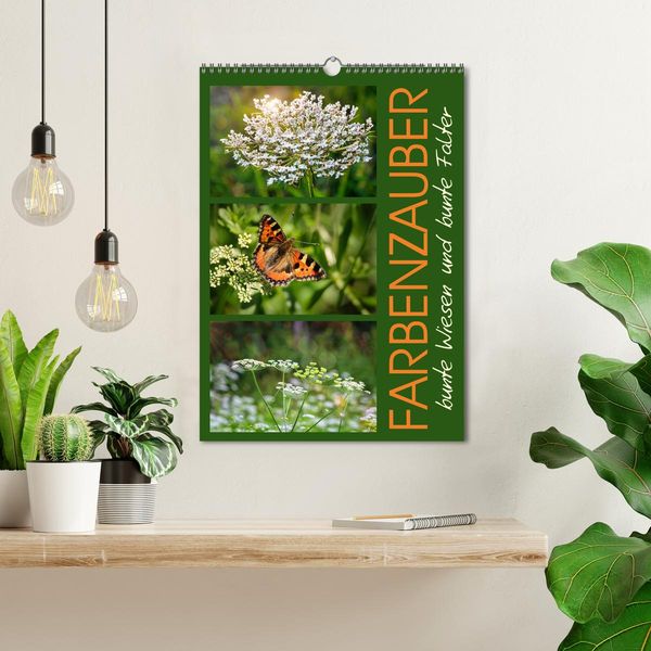 Produktbild: Farbenzauber, bunte Wiesen und bunte Falter (Wandkalender 2026 DIN A3 hoch), CALVENDO Monatskalender