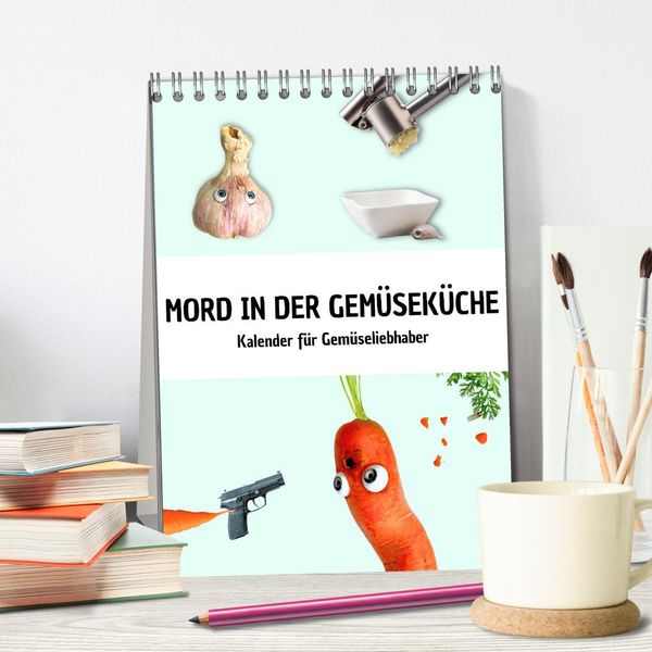 Produktbild: Mord in der Gem&uuml;sek&uuml;che (Tischkalender 2026 DIN A5 hoch), CALVENDO Monatskalender