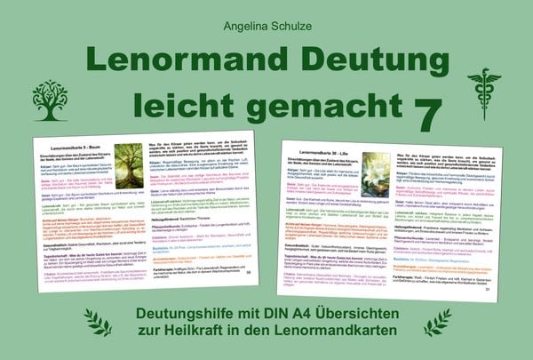 Lenormand Deutung leicht gemacht 7, Gebundene Ausgabe von Angelina Schulze, Angelina Schulze Verlag, 978-3-96738-290-7