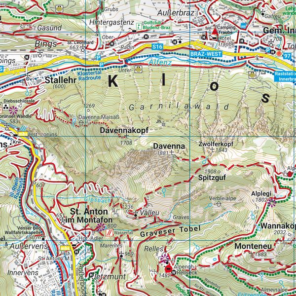 Produktbild: Freytag & berndt Wanderkarte WK 374 Montafon, Klostertal - Silvretta 1:50.000