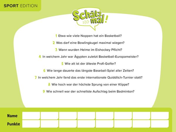 Produktbild: Sch&auml;tz mal! Sport Edition