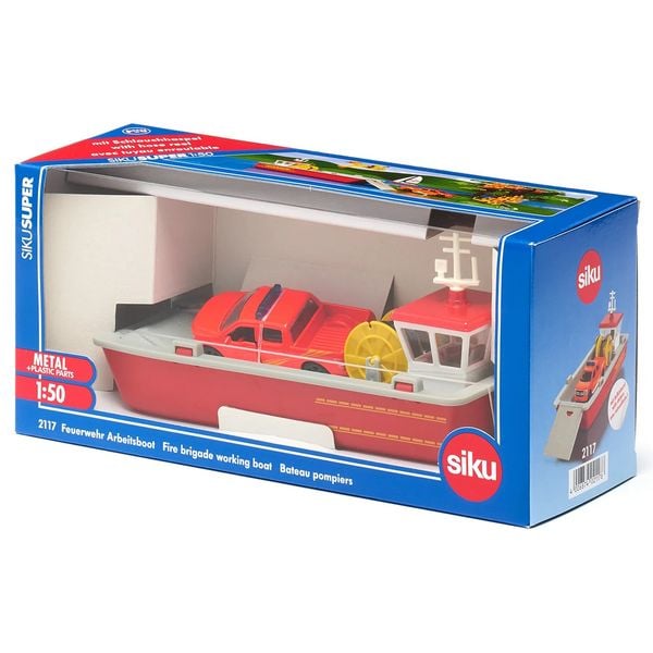 Produktbild: Siku 2117 Feuerwehr Arbeitsboot