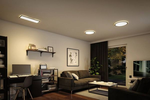 Produktbild: Paulmann Atria Shine 70999 LED-Deckenleuchte 22W Warmwei&szlig; Schwarz