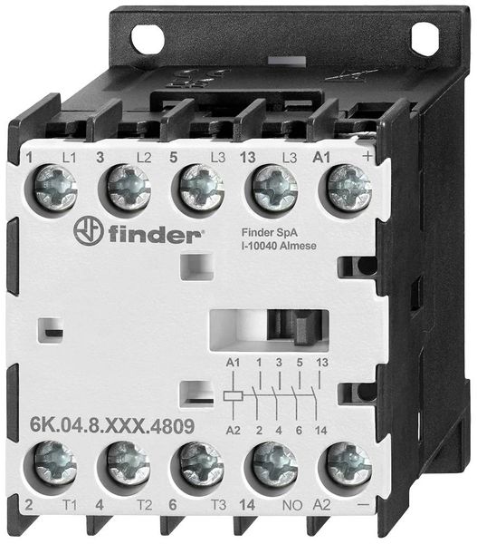 Finder 6K.04.8.024.4709 Industrierelais 3 Schließer, 1 Öffner 4kW 24 V/AC 9A 1St.