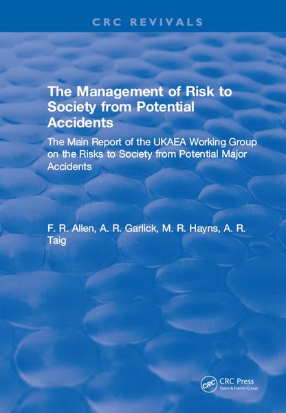 Produktbild: The Management of Risk to Society from Potential Accidents