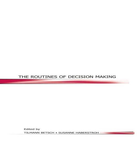 Produktbild: The Routines of Decision Making