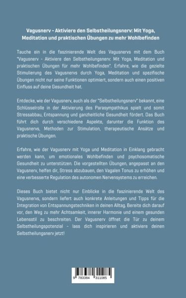 Produktbild: Vagusnerv - Aktiviere den Selbstheilungsnerv: Mit Yoga, Meditation und praktischen &Uuml;bungen zu mehr Wohlbefinden