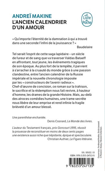 Produktbild: Makine, A: L'ancien calendrier d'un amour